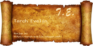 Terch Evelin névjegykártya